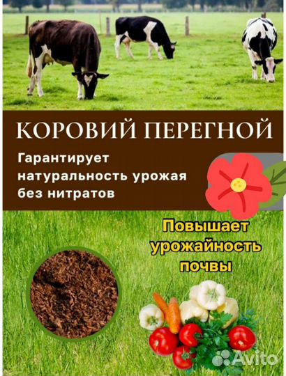 Перегной коровий в мешках