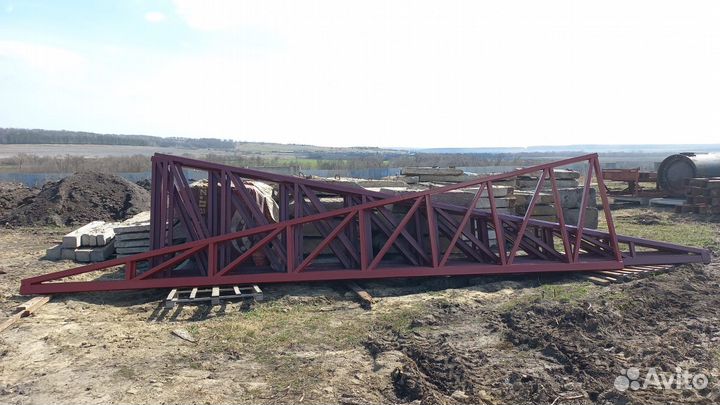 Фермы металлические для каркасного ангара