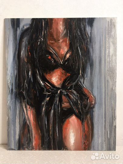 Картина маслом на холсте женщина ню