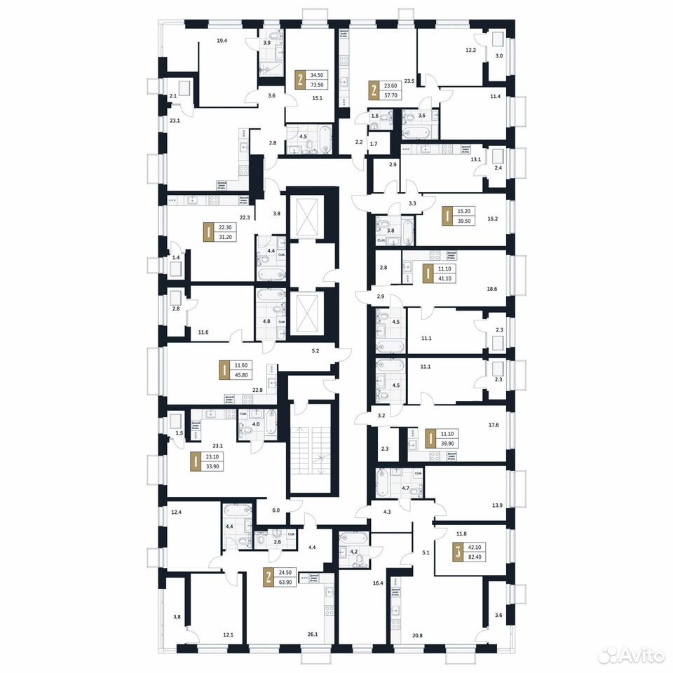 2-к. квартира, 57,7 м², 12/17 эт., Стерлитамак