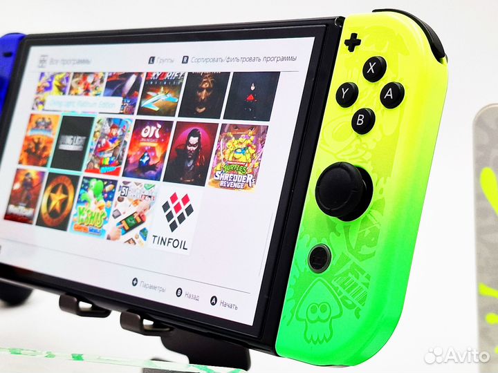 Nintendo Switch oled LE Splatoon 3 + 512 GB + игры