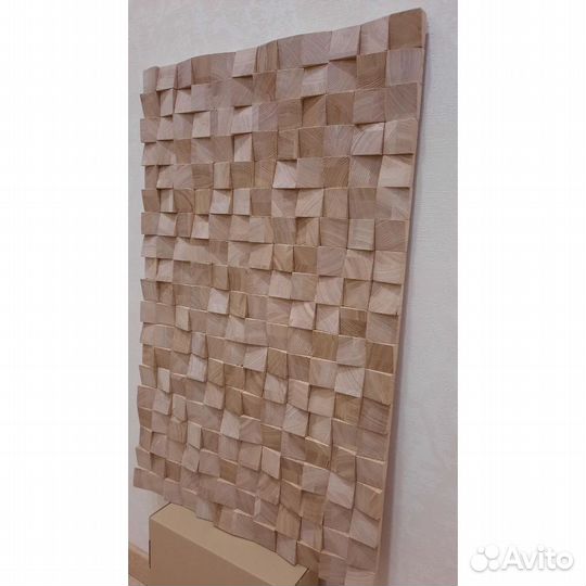 Современное деревянное 3d панно на стену