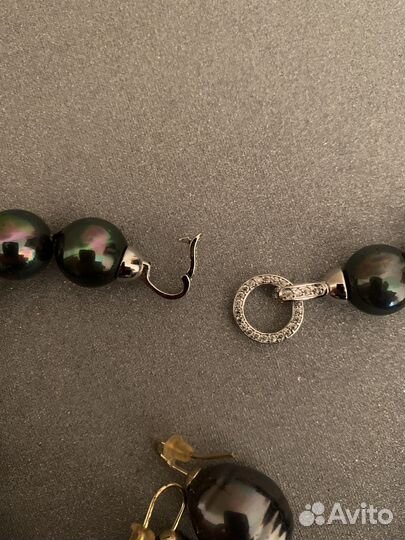 Колье бижутерия +серьги под жемчуг Испания