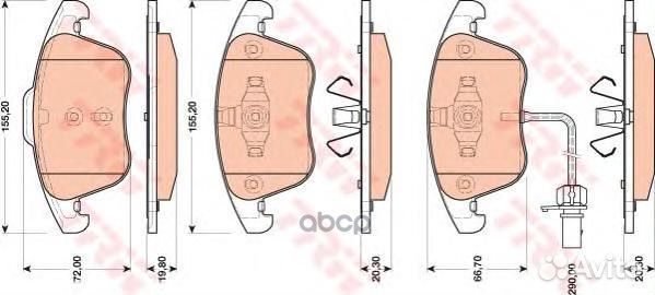Колодки передние audi A4 (B8), A5 (8T, 8F ) GD
