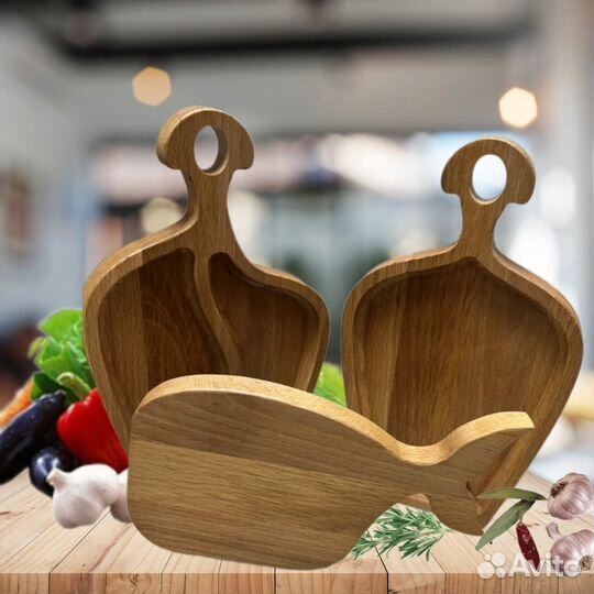 Разделочные доски деревянные из бука с выборкой