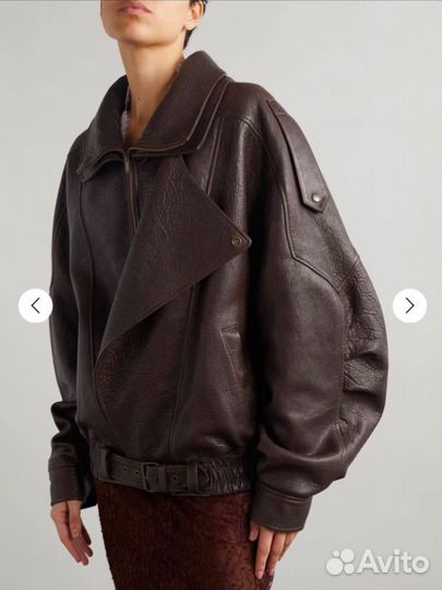 Кожаная куртка YSL