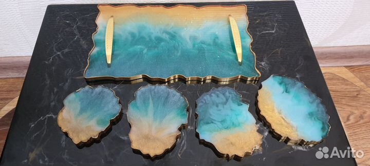 Набор-поднос с подстаканниками