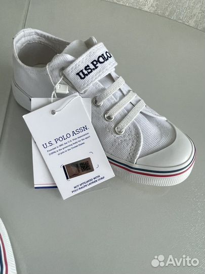 Кеды/ботинки новые оригинал us polo assn белые 31р