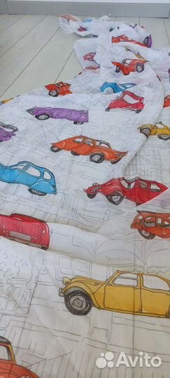 Тюль бу, с ретро автомобиля ми, 1 шт