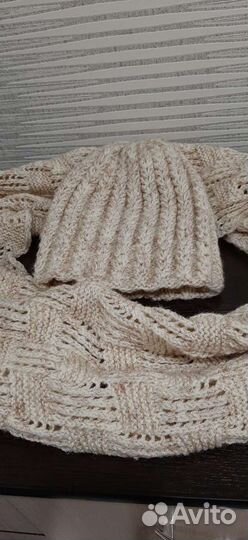 Комплект шапка и снуд женский