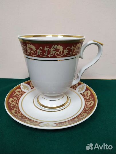 Бокал с блюдцем. Большой. Дулево