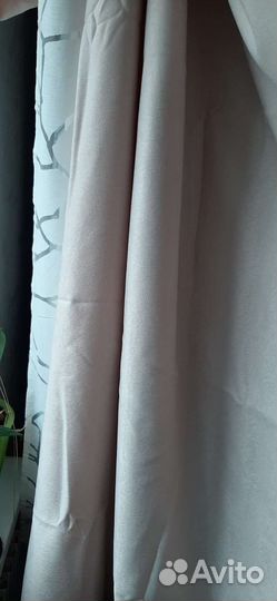 Шторы пудровые из Leroy Merlin плюс тюль органза