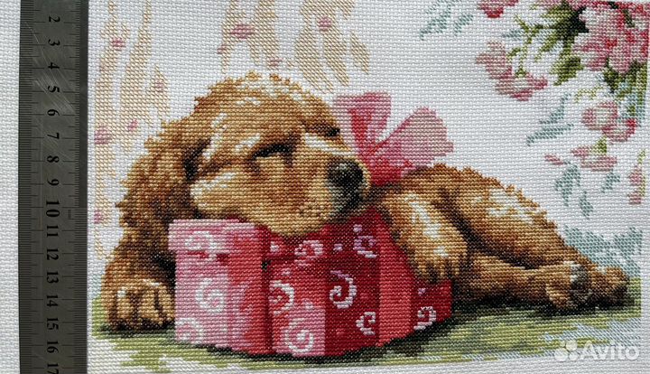 Картина вышитая крестиком ручная работа подарок