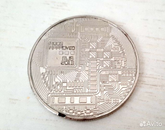 Монета сувенирная Bitcoin BTC Биткоин