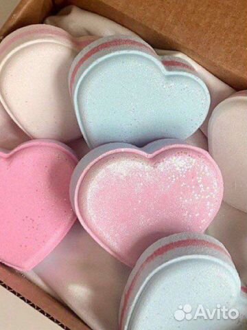 Бомбочки для ванны ручной работы «Сердце плоское»