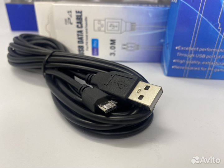 Комплект Геймпад PS4 + провод 3метра
