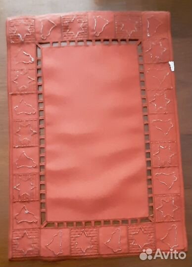 Винтаж-СССР - салфетка вышитая золотыми нитками