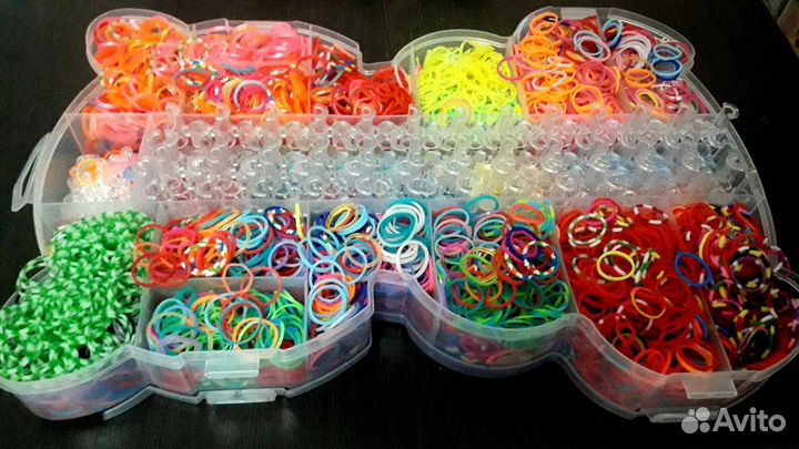 Большой набор резинок для плетения, rainbow loom