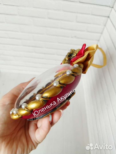 Шары на ёлку, ёлочные игрушки часы