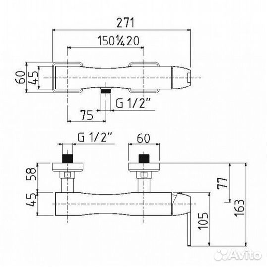 Смеситель для душа Migliore Opera 19040 хром