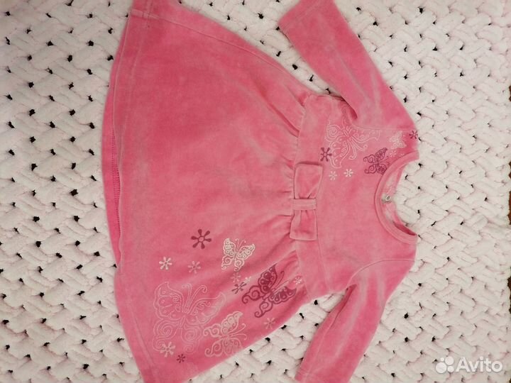 Два платья 74 велюр