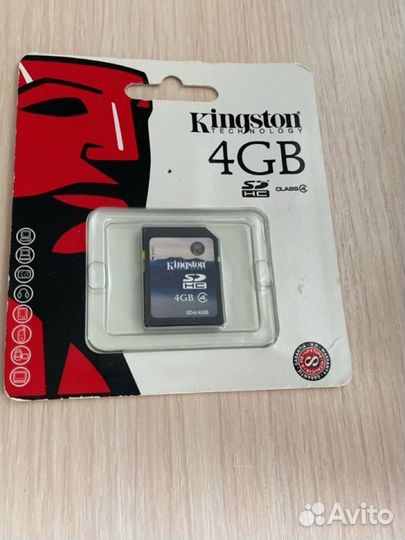 Карта памяти sdhc kingston technology 4 gb Новая