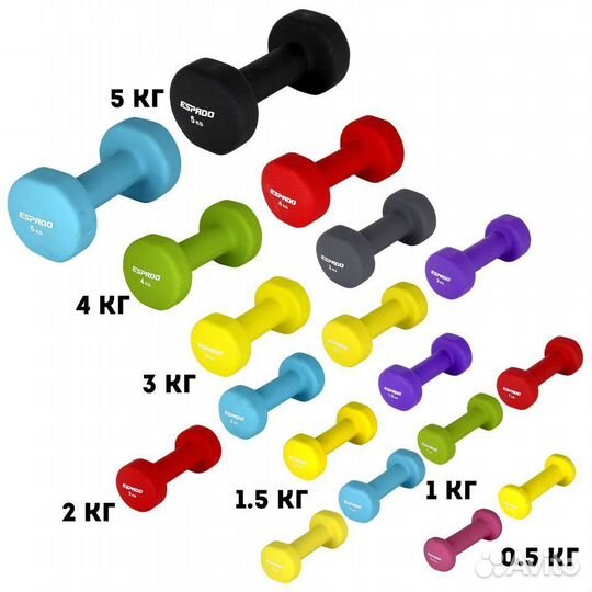 Фитнес Гантели Неопреновые Espado