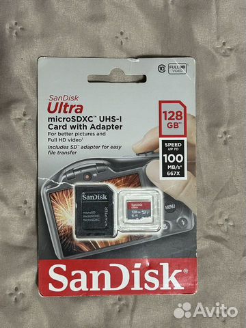 Карта памяти Sandisk MicroSD 128гб объявление продам