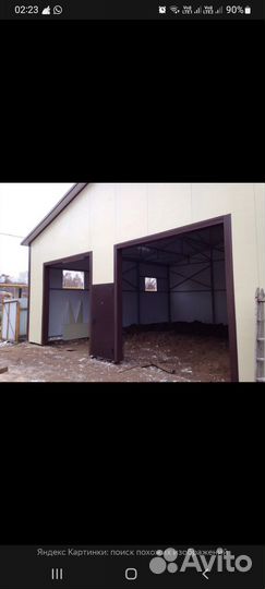 Гараж из сэндвич панелей под ключ