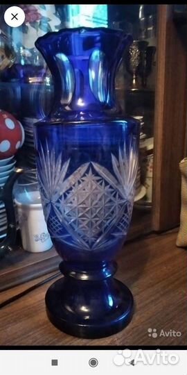 Ваза цветной хрусталь