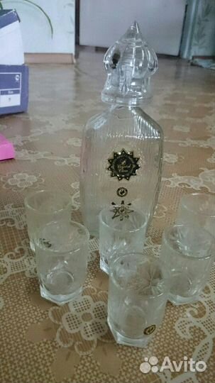 Новые Наборы стаканов, рюмки и графин