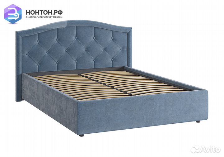 Кровать Верона 2 1.4 м светло-синяя