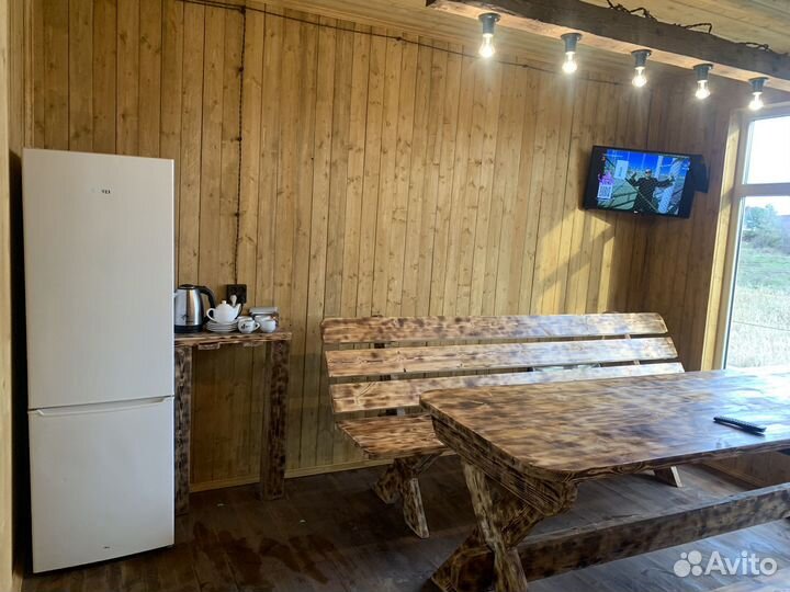 Баня на дровах с горячим чаном