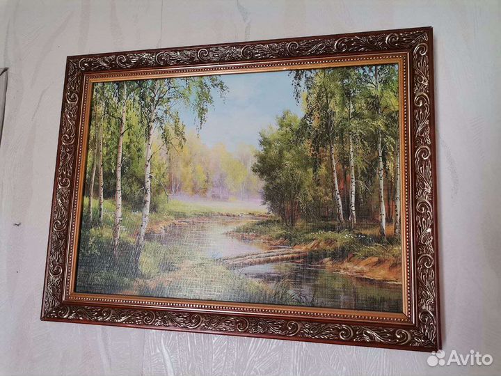 Картина маслом на холсте старинная