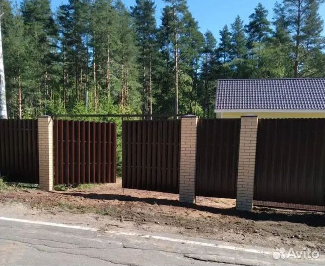 Забор 25 м из штакетника 