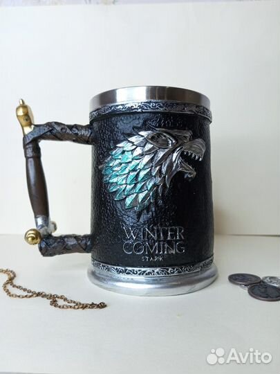 Бокал и кружка - набор Джона Сноу