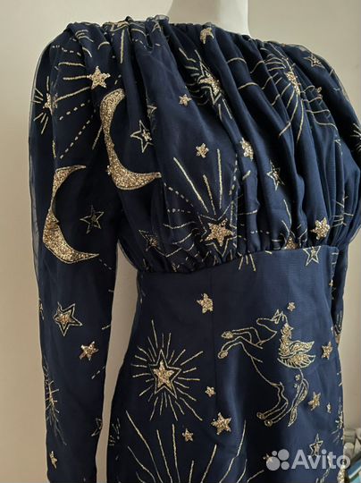 Платье праздничное синее 42-44