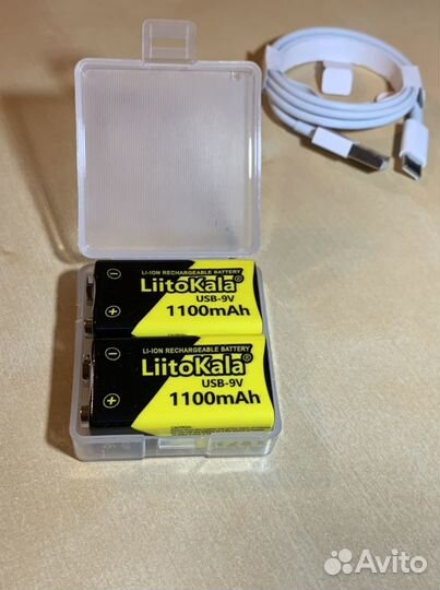 Аккумулятор krona 9v 1100 mAh LiitoKala -2 шт