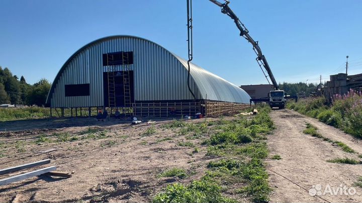 Арочный ангар под ключ