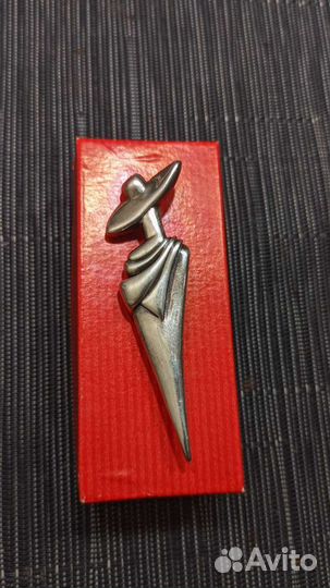 Серебряная брошь СССР