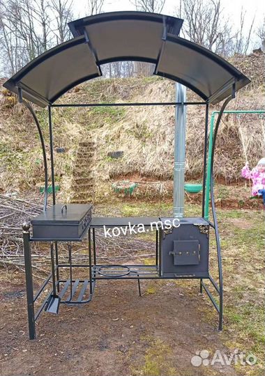 Мангал с крышей