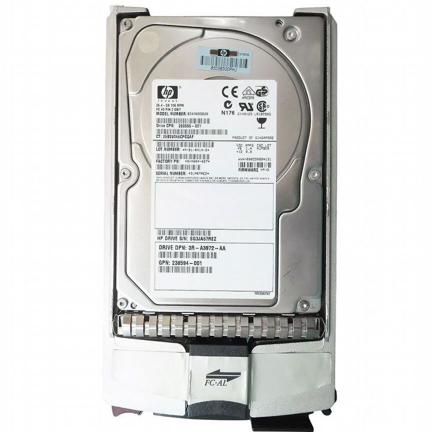 [BD03655B28] Жесткий Диск Hp 36,4gb Fibre Channel Bd03655b28