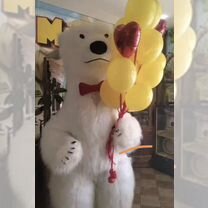 Белый мишка, лабубу, Чебурашка поздравление, Москва