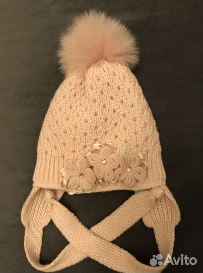 Шапка для девочки зимняя на 2-4 г