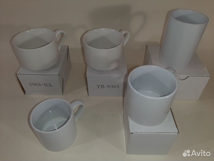 Заготовки кружки, тарелки и бутылки для сублимации