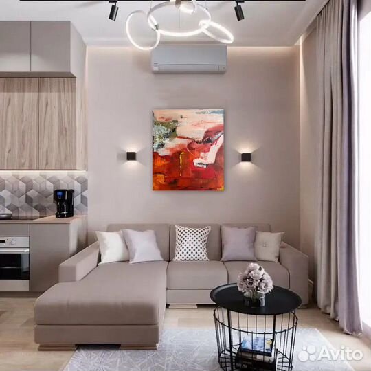 Картина большая абстракция для интерьера