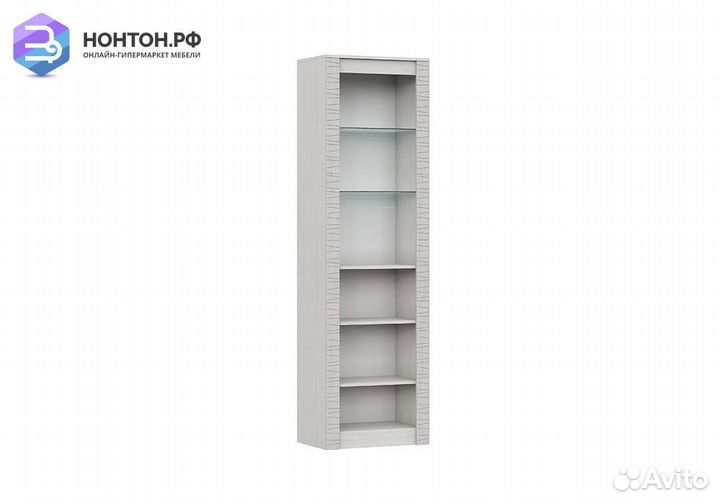 Пенал Вирджиния со стеклом ясень анкор светлый / с