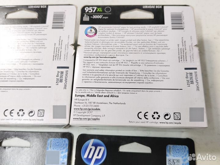 Картриджи hp 957xl 4шт