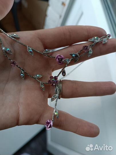 Украшение на шею бижутерия и серьги