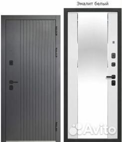 Дверь входная с зеркалом